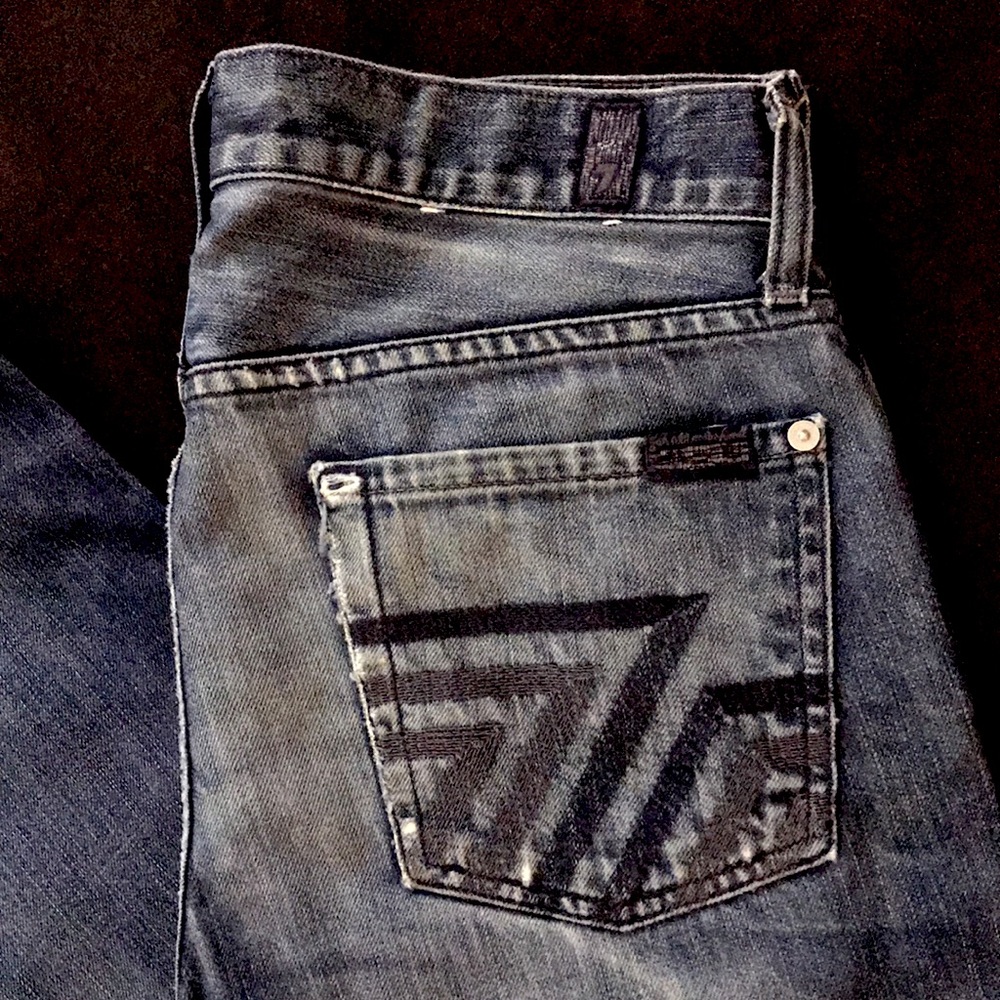 Men’s 7 FOR ALL MANKIND Relaxed HEAVY Stitch Jeans - Picture 7 of 11